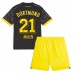 Borussia Dortmund Donyell Malen #21 Bortedraktsett Barn 2023-24 Kortermet (+ Korte bukser)